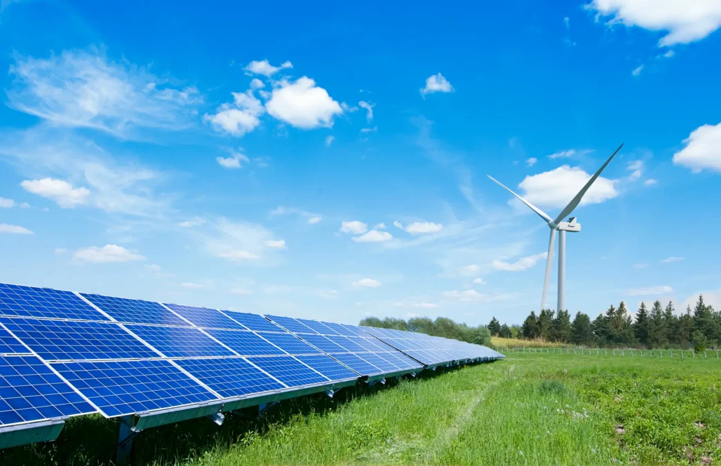 Solar panels with Wind Turbine